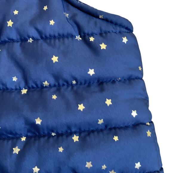 Zelos Girls Sz L (12-14) Puffer Vest Navy with Metallic Silver Star Print NWT - Picture 6 of 16